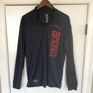 New England Patriots NFL Team Apparel Combine Training 1/4 Zip Pullover (L)